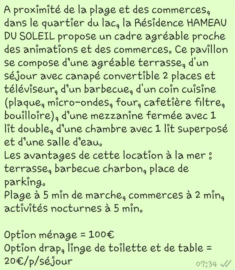 Pavillon Proche Plage ~ Hameau Du Soleil 拉诺维勒港 外观 照片